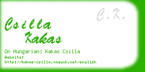 csilla kakas business card